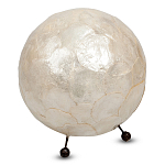 Настольная лампа из перламутра на металлическом каркасе Indonesian Egg варинант исполнения - 3 | Loft Concept в Ижевске