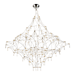 Люстра с тонким металлическим каркасом цвета хром Quasar варинант исполнения - 1 | Loft Concept в Ижевске