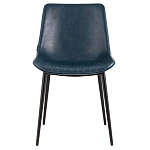 Стул с обивкой из экокожи темно-синего цвета RHOMBUSES UPHOLSTERY варинант исполнения - 2 | Loft Concept в Ижевске