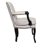 Кресло c растительным орнаментом Aubrey Classical Armchair beige jacquard варинант исполнения - 1 | Loft Concept в Ижевске
