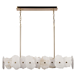 Люстра подвесная линейная с текстурированными мраморными элементами Marble square варинант исполнения - 1 | Loft Concept в Ижевске