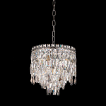 Люстра круглая с хрустальными подвесками на серебряном каркасе Roul Crystal Light варинант исполнения - 8 | Loft Concept в Ижевске