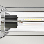 Бра для ванных комнат горизонтальное с 2-мя прозрачным цилиндрическим плафонами на круглом основании Hinkley варинант исполнения - 8 | Loft Concept в Ижевске