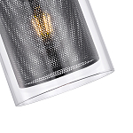 Подвесной светильник с сетчатым металлическим плафоном цилиндрической формы черный Metal Mesh варинант исполнения - 4 | Loft Concept в Ижевске