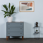 Комод серый из массива бука с 3-мя ящиками Wenge Light варинант исполнения - 5 | Loft Concept в Ижевске