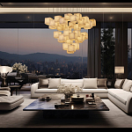 Люстра подвесная с квадратными плафонами из натурального камня Glowing Spheres варинант исполнения - 8 | Loft Concept в Ижевске