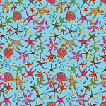 Stiletto Sideboard Blue nautical print варинант исполнения - 1 | Loft Concept в Ижевске