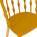 Пластиковый стул на ножках из массива бука Ferret Spiral Mustard варинант исполнения - 4 | Loft Concept в Ижевске