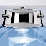 Настольная лампа с шарообразным прозрачным основанием из цветного переработанного стекла и белым цилиндрическим абажуром Elstead Lighting варинант исполнения - 8 | Loft Concept в Ижевске