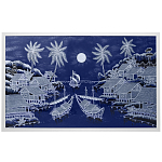 Картина ручная вышивка бисером Ночной пейзаж Night Boat Bay варинант исполнения - 1 | Loft Concept в Ижевске