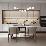 Люстра на штанге с 8-ю белыми шарообразными плафонами Bubble Chandelier варинант исполнения - 4 | Loft Concept в Ижевске