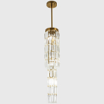 Многоярусная люстра с прямоугольными хрустальными подвесками Allard Crystal Chandelier 3 варинант исполнения - 3 | Loft Concept в Ижевске