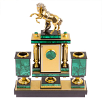 Настольный письменный набор из малахита с декором в виде лошади Leader Organizer варинант исполнения - 4 | Loft Concept в Ижевске