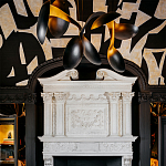 Обои ручная роспись в стиле Арт-деко Symphony Original colourway on Flint silk dupion варинант исполнения - 5 | Loft Concept в Ижевске