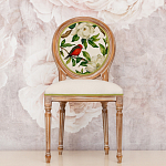 Стул бежевый из натурального бука с изображением птица в саду Blooming Birds варинант исполнения - 3 | Loft Concept в Ижевске