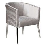 Стул серый велюровый со стеганной спинкой Focus on Convenience варинант исполнения - 1 | Loft Concept в Ижевске