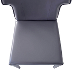 Стул серый из искуственной кожи на 4-х ножках Enigma Gray варинант исполнения - 3 | Loft Concept в Ижевске