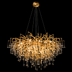 Люстра подвесная с прозрачными стеклянными подвесками в форме капель Диаметр 100 см Droplet Chandelier варинант исполнения - 5 | Loft Concept в Ижевске