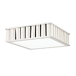 Потолочный светильник квадратный с гофрированным серебрянным абажуром Millennium варинант исполнения - 1 | Loft Concept в Ижевске