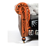 Диван Честерфильд граффити graffiti Orange Sofa натуральная кожа варинант исполнения - 6 | Loft Concept в Ижевске