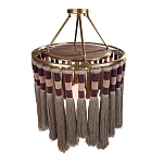 Люстра круглая плетеная с кисточками Walnut Chandelier Tassels Boho Style варинант исполнения - 2 | Loft Concept в Ижевске