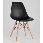 Пластиковый стул на ножках из массива бука Eames Black варинант исполнения - 1 | Loft Concept в Ижевске