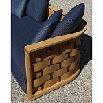 Дизайнерский уличный диван из массива дерева с плетеной спинкой PALINFRASCA Sofa варинант исполнения - 25 | Loft Concept в Ижевске