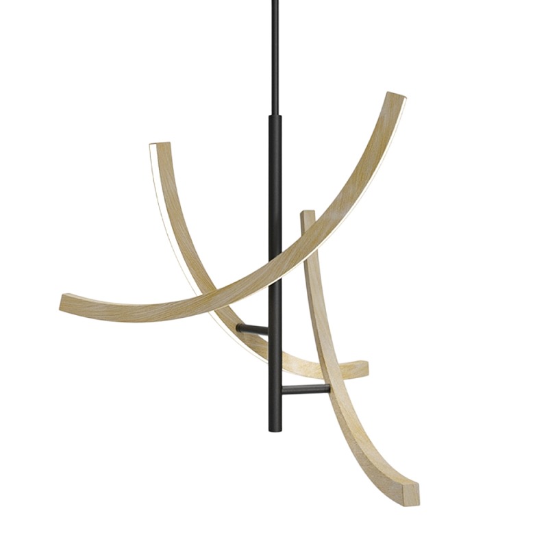 Подвесной светильник Wabi Черный Древесина в Ижевске | Loft Concept 