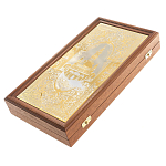 Нарды настольные из натурального камня лазурит и долерит Backgammon from Stone варинант исполнения - 6 | Loft Concept в Ижевске