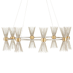 Люстра круглая с фактурными абажурами из тонких металлических палочек Wild Thorns варинант исполнения - 2 | Loft Concept в Ижевске