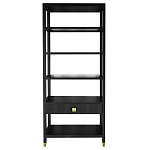 Стеллаж Elsa Dreams Black со стеклянными полками и ящиком варинант исполнения - 7 | Loft Concept в Ижевске