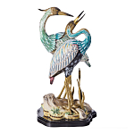 Статуэтка в виде двух птиц из фарфора с бронзовыми элементами Bird of the Garden of Eden варинант исполнения - 2 | Loft Concept в Ижевске