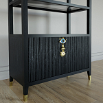 Стеллаж со стеклянными полками Elsa Dreams Black варинант исполнения - 4 | Loft Concept в Ижевске