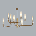 Люстра на штанге с 8-ю цилиндрическими матовыми плафонами и шарами из камня Orb Essence варинант исполнения - 2 | Loft Concept в Ижевске