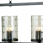 Люстра прямоугольная с 4-мя прозрачными цилиндрическими плафонами  Stamped Cylinders варинант исполнения - 1 | Loft Concept в Ижевске