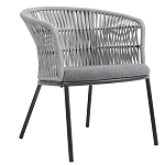 Кресло с декоративным плетением на спинке и подлокотниках Armchair Weaving варинант исполнения - 2 | Loft Concept в Ижевске