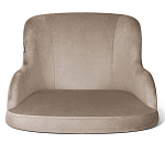 Барный стул со спинкой и подлокотниками на 4-х деревянных ножках Бежевый Велюр Ava Charm варинант исполнения - 2 | Loft Concept в Ижевске