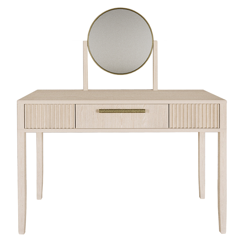 Туалетный Стол с зеркалом Primo Светлый дуб Древесина Золотой в Ижевске | Loft Concept 
