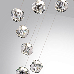 Люстра каскадня с 12-ю прозрачными шарообразными плафонами Bubbles Bocci варинант исполнения - 3 | Loft Concept в Ижевске