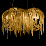 Люстра подвесная круглая с изогнутыми металлическими дугами и ниспадающими цепочками 65 см Atlantis Chain варинант исполнения - 6 | Loft Concept в Ижевске