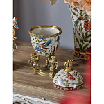 Шкатулка в форме яйца на величественных львах из фарфора с бронзовыми элементами Eden Garden варинант исполнения - 6 | Loft Concept в Ижевске