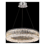 Люстра подвесная круглая из прозрачного хрусталя с корпусом из металла цвета хром Selfsufficient варинант исполнения - 3 | Loft Concept в Ижевске