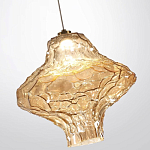 Подвесной светильник с плафоном из фактурного светло-янтарного стекла Light Ensemble варинант исполнения - 9 | Loft Concept в Ижевске