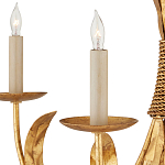 Люстра золотая с декором в виде перьев Bunch of Feathers варинант исполнения - 1 | Loft Concept в Ижевске