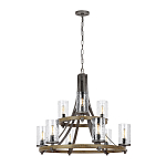 Люстра с цилиндрическим плафонами из толстого волнистого стекла в индустриальном стиле Feiss варинант исполнения - 2 | Loft Concept в Ижевске