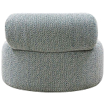 Дизайнерское круглое мягкое кресло в голубой пестрой обивке Roux Round Armchair варинант исполнения - 3 | Loft Concept в Ижевске