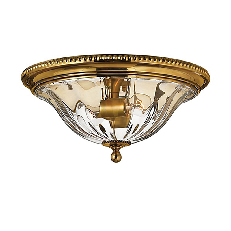 Потолочный светильник цвета латунь с прозрачным плафоном в форме чаши Hinkley Латунь Прозрачное Стекло в Ижевске | Loft Concept 