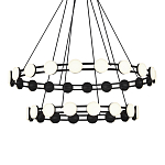 Люстра двухъярусная с круглыми светодиодными источниками света Maxine Light варинант исполнения - 2 | Loft Concept в Ижевске