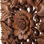 Панно из дерева квадратное Flower Panel With Trees варинант исполнения - 2 | Loft Concept в Ижевске