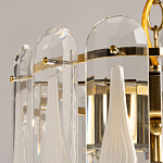 Люстра многоярусная с овальными прозрачными подвесками 28 см Harmonica варинант исполнения - 7 | Loft Concept в Ижевске